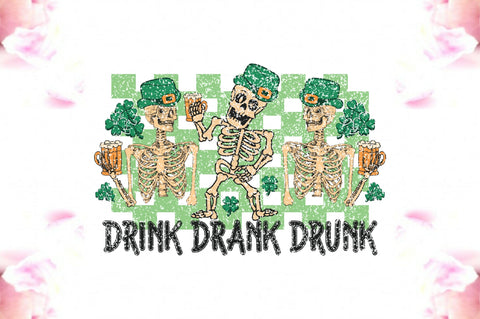 Funny Skeleton Patricks Day PNG Sublimation Jagonath Roy 