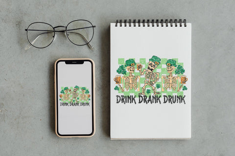 Funny Skeleton Patricks Day PNG Sublimation Jagonath Roy 