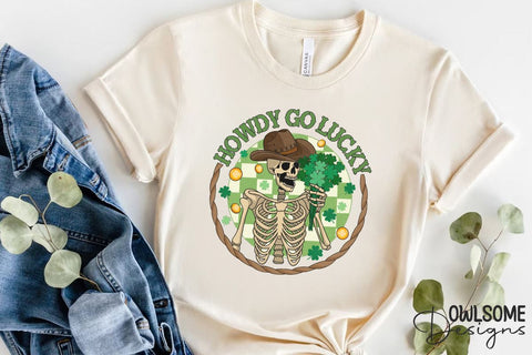 Funny Skeleton Patricks Day PNG Sublimation Owlsome.Designs 