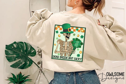 Funny Skeleton Patricks Day PNG Sublimation Owlsome.Designs 