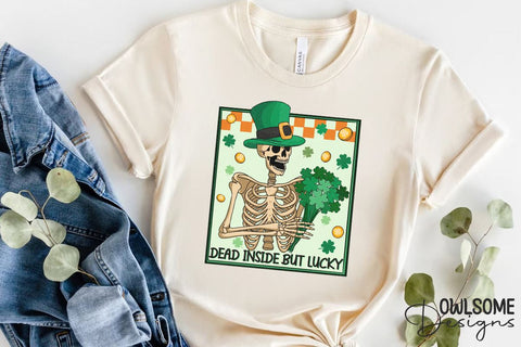 Funny Skeleton Patricks Day PNG Sublimation Owlsome.Designs 