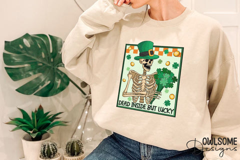 Funny Skeleton Patricks Day PNG Sublimation Owlsome.Designs 