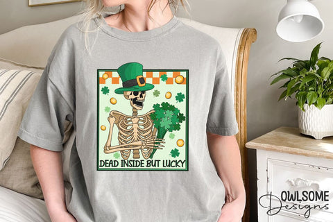 Funny Skeleton Patricks Day PNG Sublimation Owlsome.Designs 