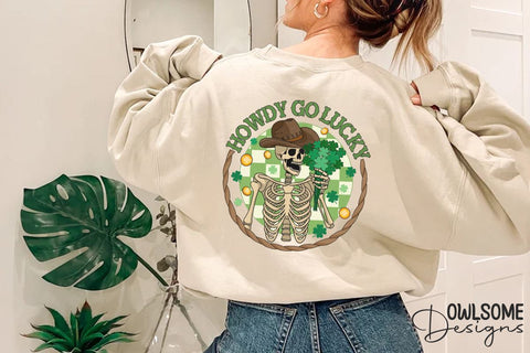 Funny Skeleton Patricks Day PNG Sublimation Owlsome.Designs 