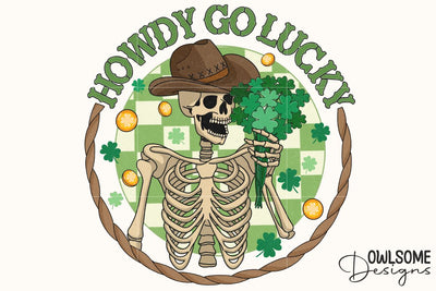 Funny Skeleton Patricks Day PNG Sublimation Owlsome.Designs 