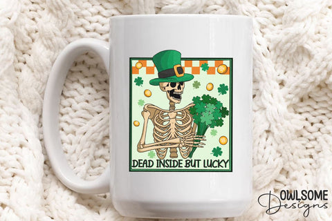 Funny Skeleton Patricks Day PNG Sublimation Owlsome.Designs 