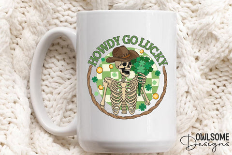 Funny Skeleton Patricks Day PNG Sublimation Owlsome.Designs 