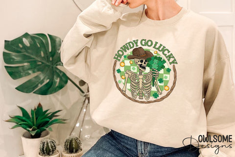 Funny Skeleton Patricks Day PNG Sublimation Owlsome.Designs 