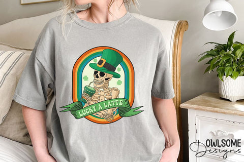 Funny Skeleton Patricks Day Sublimation Owlsome.Designs 