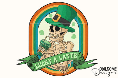 Funny Skeleton Patricks Day Sublimation Owlsome.Designs 