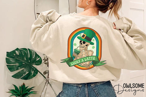 Funny Skeleton Patricks Day Sublimation Owlsome.Designs 