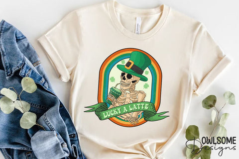 Funny Skeleton Patricks Day Sublimation Owlsome.Designs 