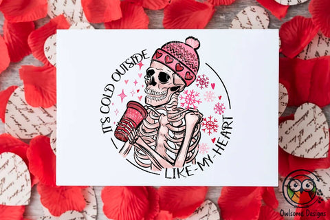 Funny Skeleton Valentine Sublimation PNG Sublimation Owlsome.Designs 