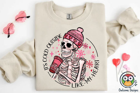 Funny Skeleton Valentine Sublimation PNG Sublimation Owlsome.Designs 