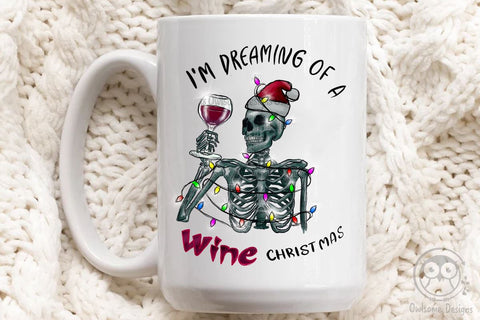 Funny Skeleton Wine Christmas Sublimation Sublimation LAM HOANG THUY 