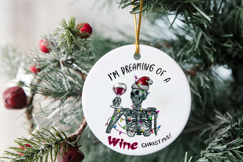 Funny Skeleton Wine Christmas Sublimation Sublimation LAM HOANG THUY 