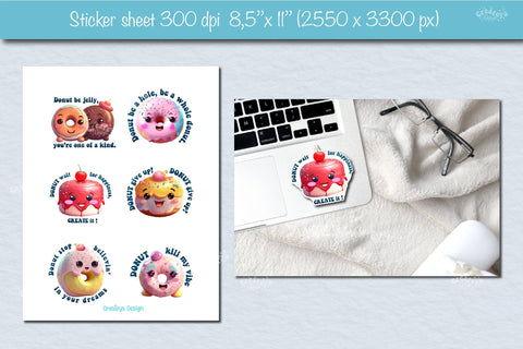 Funny Stickers Bundle| Motivational Kawaii Stickers bundle png Sketch DESIGN Createya Design 