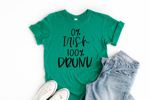 Funny St.Patricks Day SVG - Zero Percent Irish SVG Simply Cutz 