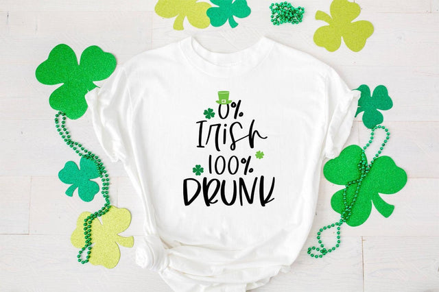 Funny St.Patricks Day SVG - Zero Percent Irish SVG Simply Cutz 