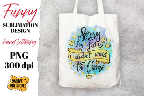 Funny sublimation bundle. 6 hand lettering quotes Sublimation Yustaf Art Store 