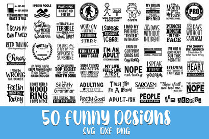 Funny Svg Bundle, Funny Sayings, Funny Quotes, Sarcastic Svg Bundle SVG Litke Designs 
