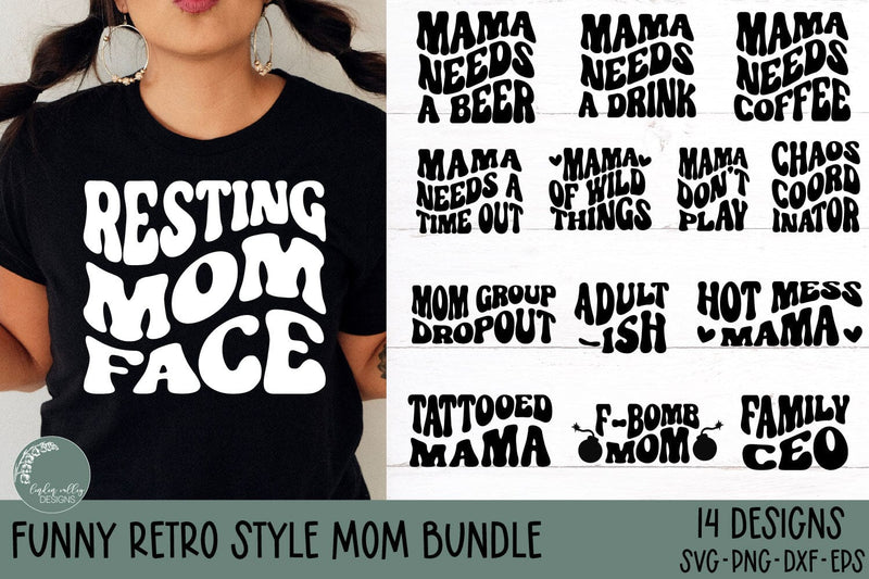 Funny SVG Bundle-Mom SVG Bundle-Retro SVG Bundle-Funny Retro Svg-Retro Mom Svg Bundle SVG Linden Valley Designs 
