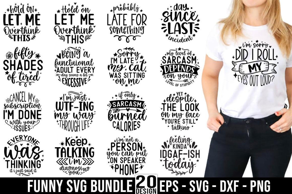 Fun Rude Svg Textures Funny SVG Bundle Sarcastic Design Bundle - So Fontsy