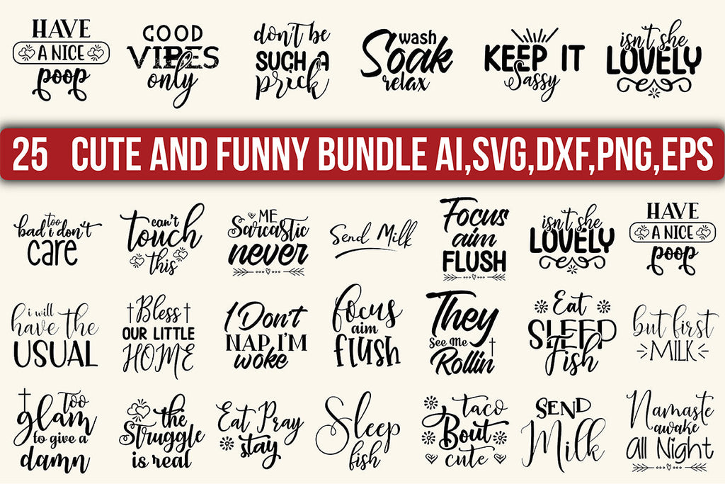 Funny SVG Bundle - So Fontsy