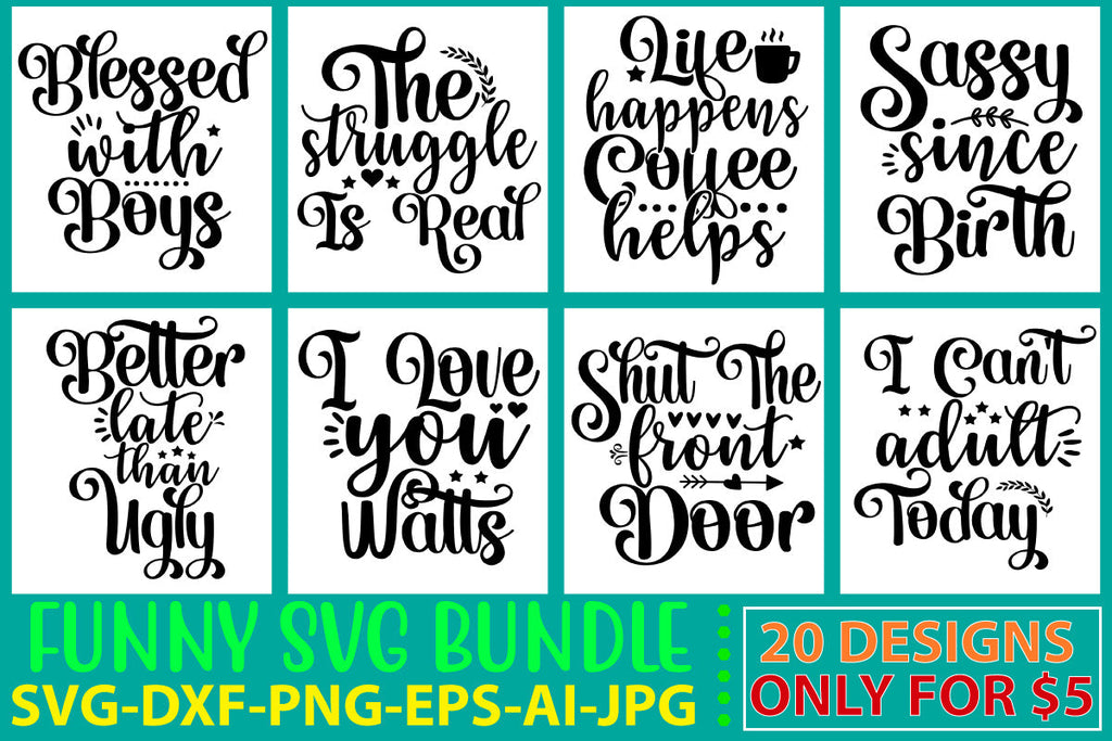 Funny Svg Bundle - So Fontsy