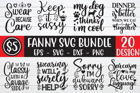 funny svg bundle vol 1 SVG buydesign 
