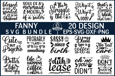 funny svg bundle vol 5 SVG buydesign 
