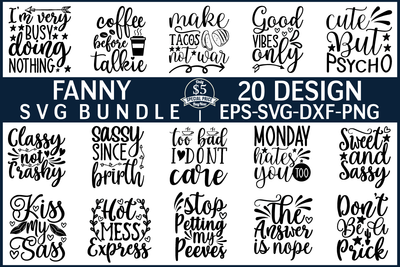 funny svg bundle vol 6 SVG buydesign 