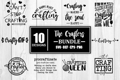 Funny SVG Crafty AF Svg Funny Crafting Svg Funny Craft Room Sign Svg Crafter Shirt Svg Craft Room Svg Crafty Svg Crafting Svg Bundle SVG Whistlepig Designs 