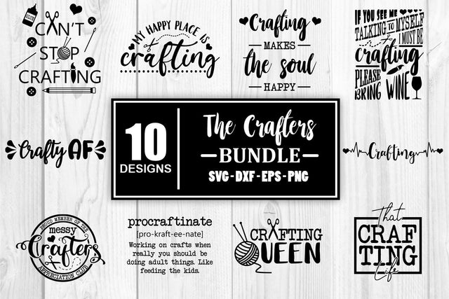 Funny SVG Crafty AF Svg Funny Crafting Svg Funny Craft Room Sign Svg Crafter Shirt Svg Craft Room Svg Crafty Svg Crafting Svg Bundle SVG Whistlepig Designs 