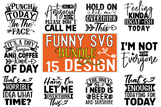 Funny SVG Design Bundle SVG CraftingStudio 