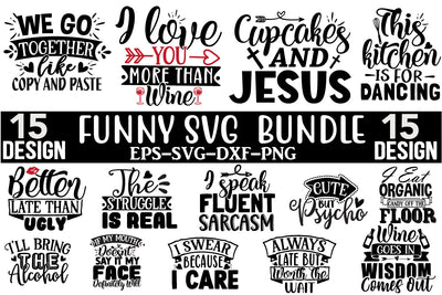 Funny SVG Design Bundle SVG CraftingStudio 