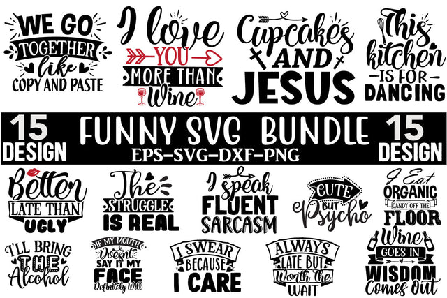 Funny SVG Design Bundle SVG CraftingStudio 