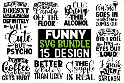 Funny SVG Design Bundle SVG CraftingStudio 