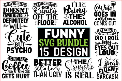 Funny SVG Design Bundle SVG CraftingStudio 