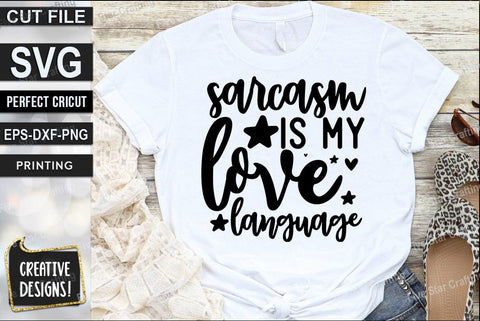 Funny SVG Design, Sarcasm is my love language SVG FiveStarCrafting 