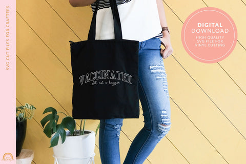 Funny SVG File Vaccinated SVG Not a Hugger SVG Pixel Sublimation 