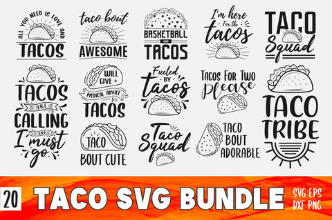 Funny Taco SVG Bundle SVG futivesvg 