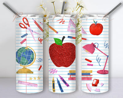 Funny Teacher Appreciation 20oz Skinny Tumbler Png, Teacher Tumbler Wrap, Teacher Life Back To School Tumbler Png, Digital Download Sublimation PixelChick 