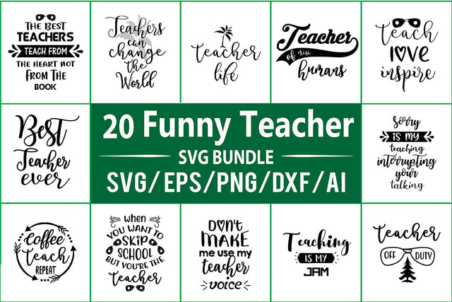 Funny Teacher SVG Bundle SVG nirmal108roy 