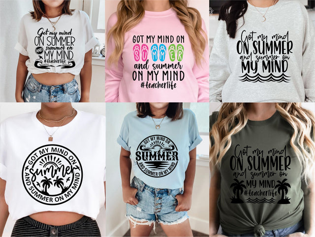 Funny Teacher SVG | Got My Mind On Summer | Teacher Life Svg SVG TonisArtStudio 