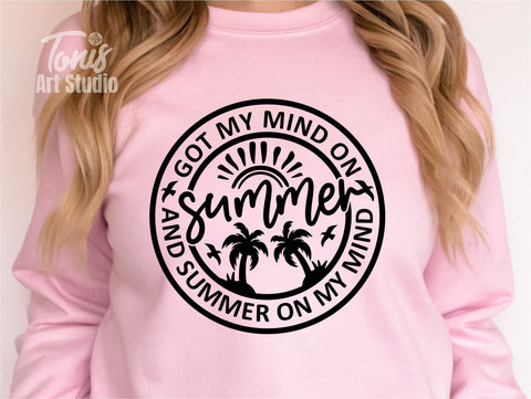 Funny Teacher SVG | Got My Mind On Summer | Teacher Life Svg SVG TonisArtStudio 