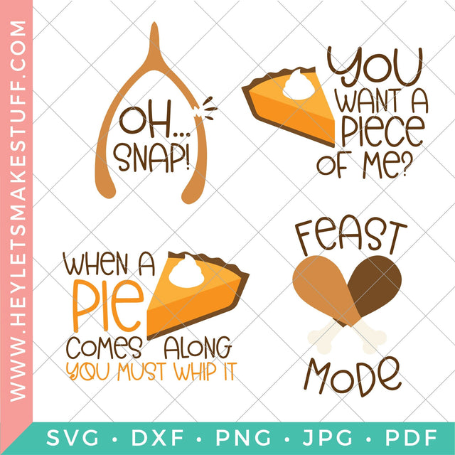 Funny Thanksgiving SVG Bundle SVG Hey Let's Make Stuff 