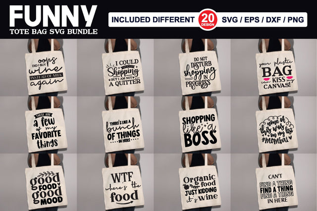Funny Tote Bag SVG Bundle SVG md faruk hossain 