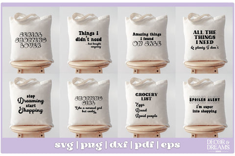 Funny Tote Bag SVG Bundle | Tote Bag Quotes Bundle | Vol 3 SVG Decor and Dreams 