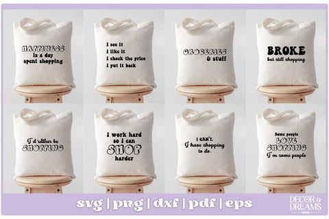 Funny Tote Bag SVG Bundle | Tote Bag Quotes Bundle | Vol 3 SVG Decor and Dreams 